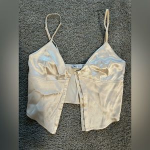 Silky Corset Crop Top Size S